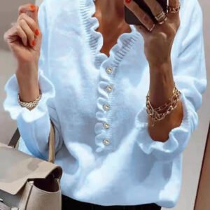 Stijlvolle trui met ruches - Linnea