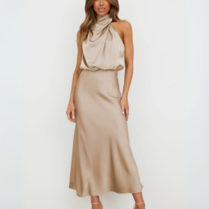 Quentin | Sahara Gedrapeerde Jurk