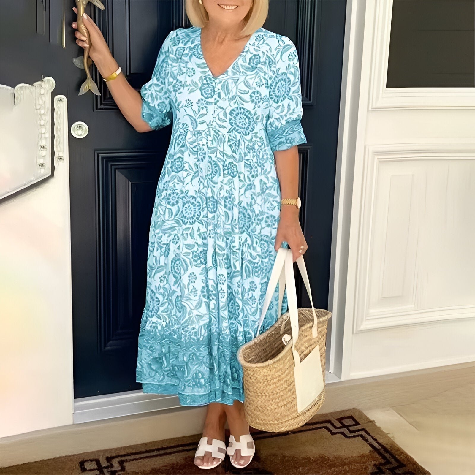 Rosetta™ V-Hals Boheemse jurk - Afbeelding 6