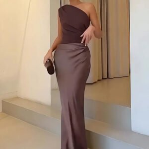 Sophia | Maxi Jurk met een Schuldgevoel in Satijn