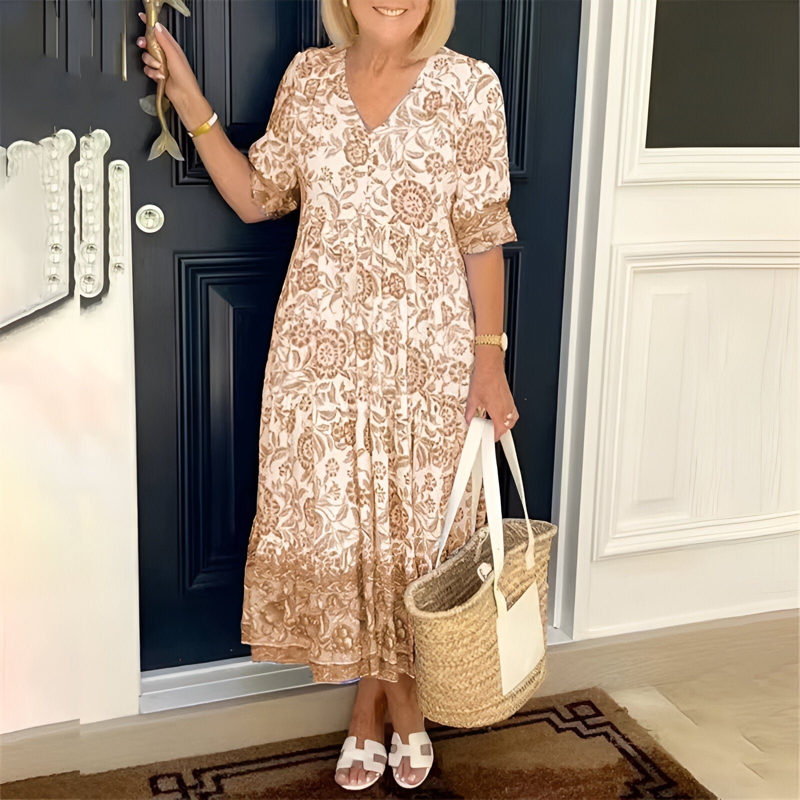 Rosetta™ V-Hals Boheemse jurk - Afbeelding 4