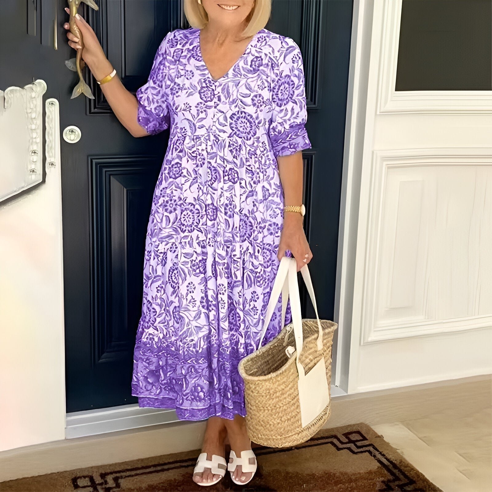 Rosetta™ V-Hals Boheemse jurk - Afbeelding 5