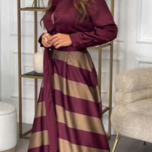 Yvonne | Gestreepte Maxi-jurk